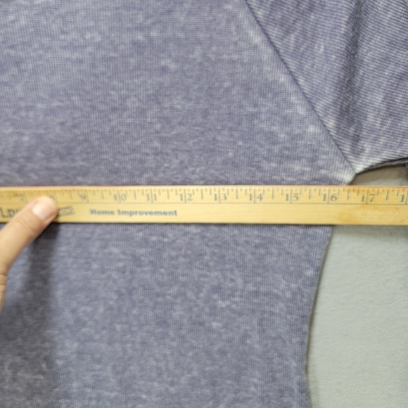 Chaser Distressed Purple Burnout Tshirt Womens S High Neck Long Sleeve Grunge - Picture 7 of 13